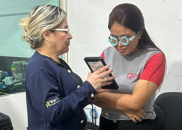 Teste simulado de lentes